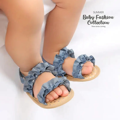 Lace Trim Baby Sandals for Toddlers and Infants
