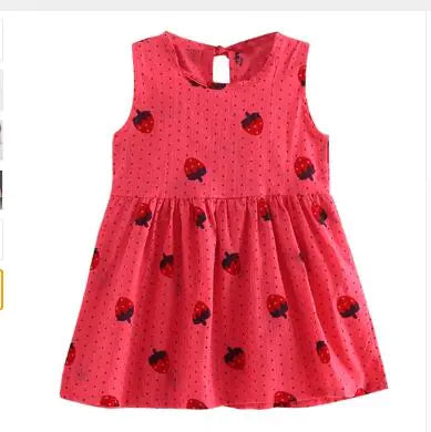 Summer Cotton-Linen Princess Dress for Girls