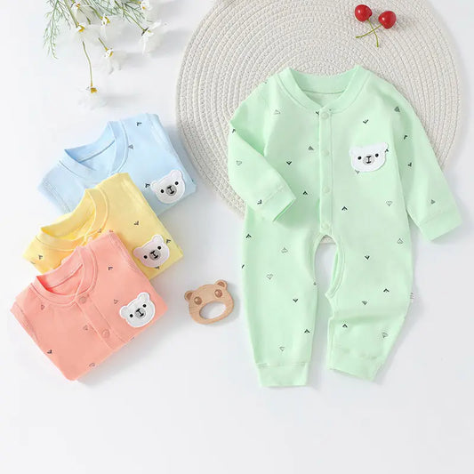 Pure Cotton Baby Jumpsuit for Spring and Autumn