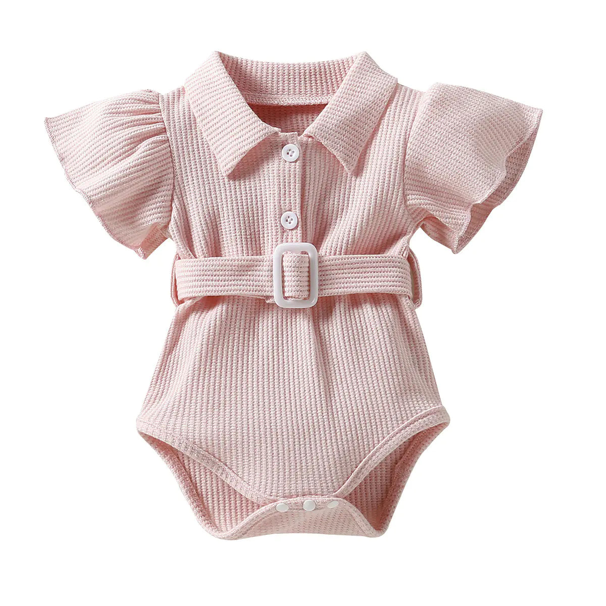 Baby One Piece Belted Romper