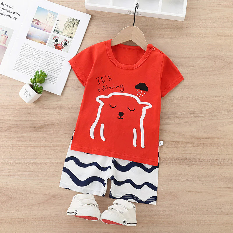 Baby Short Sleeve T-Shirt and Shorts Set for Girls