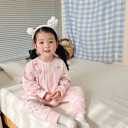 Cotton Sleeping Bag for Kids - Long Sleeve & Split Legs