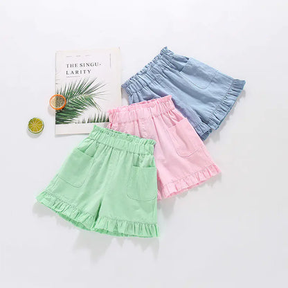 Girls' Denim Shorts for Summer (Ages 3-8)