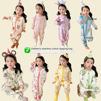 Cotton Sleeping Bag for Kids - Long Sleeve & Split Legs