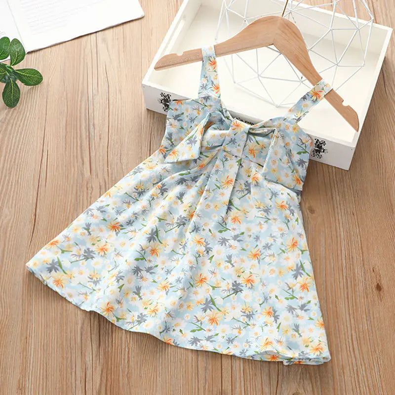 Sling Skirt Cute Cartoon Polka Dot Dress for Kids