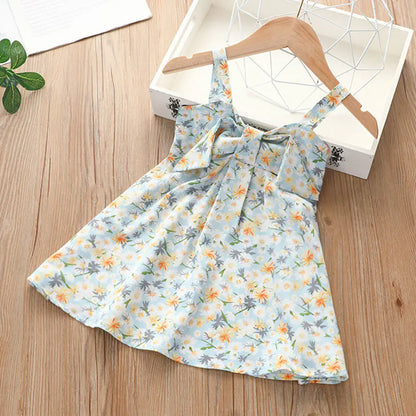 Sling Skirt Cute Cartoon Polka Dot Dress for Kids