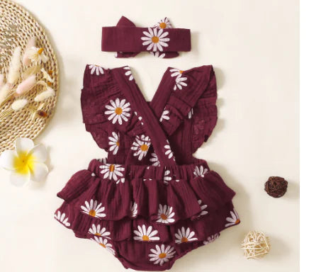 Baby Daisy Summer Romper for Newborns (0-6 Months)