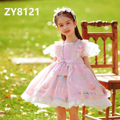 Cute Cartoon Baby Princess Dress with Tutu Skirt
