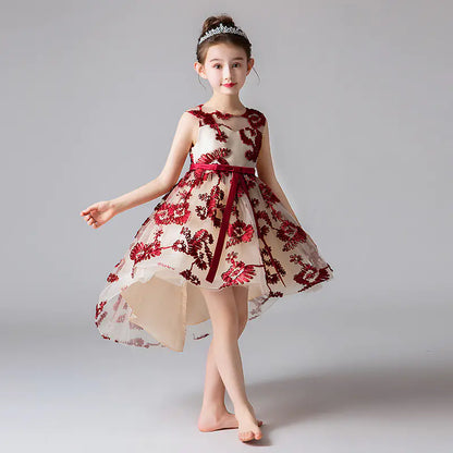 Girls Princess Flower Girl Wedding Dress