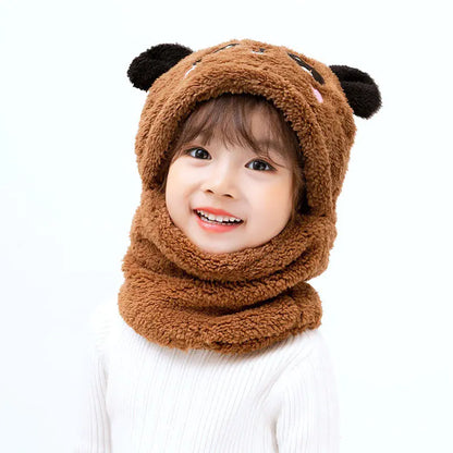 One-Piece Panda Ear Protection Baby Hat for Kids