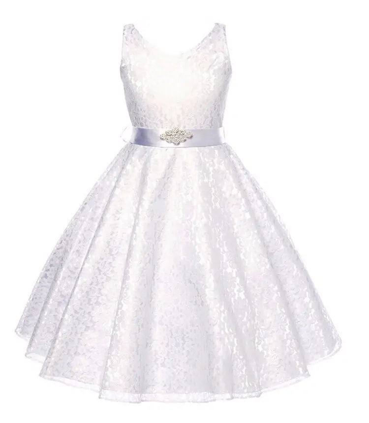 Lace Evening Dress for Girls - Children's Performance Outfit