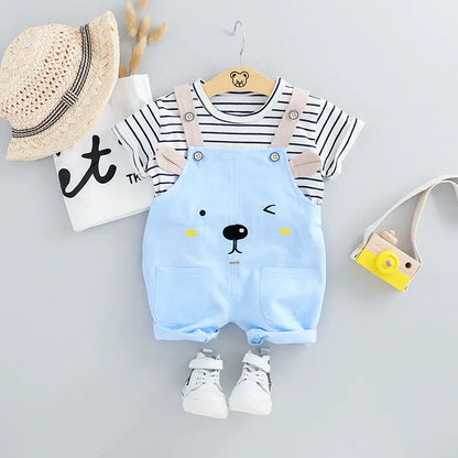 Baby Summer Overalls Suit for Boys and Girls (Two-Piece)