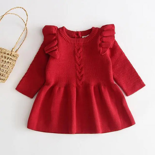 Knitted Sweater Dress for Baby Girls