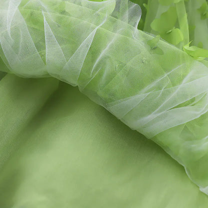 Girls' Summer Dress - Green Butterfly Princess Outfit