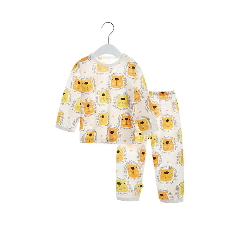 Summer Long Sleeve Baby Pajama Set for 1-3 Years Old
