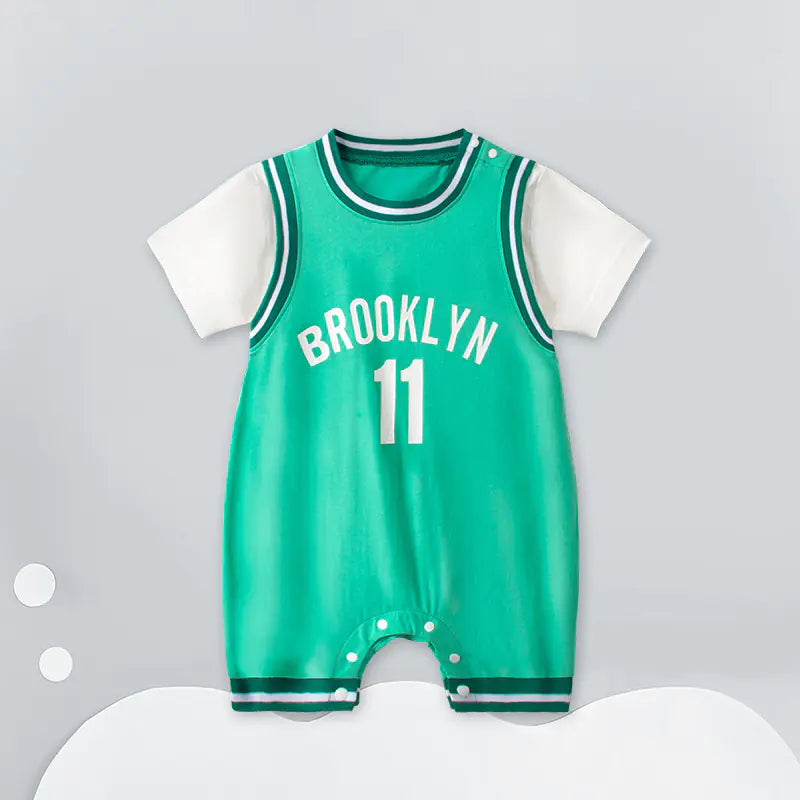 Cute Summer Baby Short-sleeved Cotton Romper Outfit