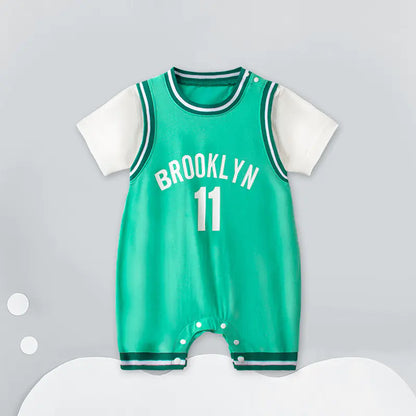 Cute Summer Baby Short-sleeved Cotton Romper Outfit