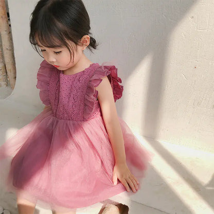 Amu Monkey Baby Tulle Lace Princess Dress for Girls
