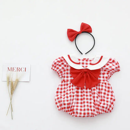 Princess Romper Dress for Baby Girls with Lace Detail