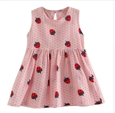 Summer Cotton-Linen Princess Dress for Girls