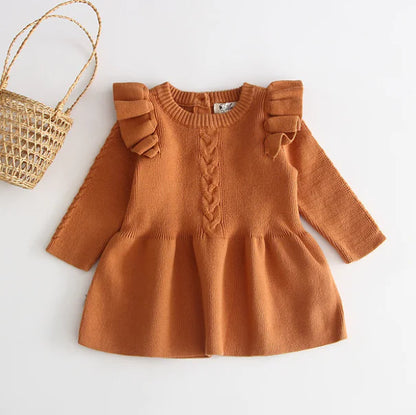 Knitted Sweater Dress for Baby Girls