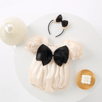 Princess Romper Dress for Baby Girls with Lace Detail