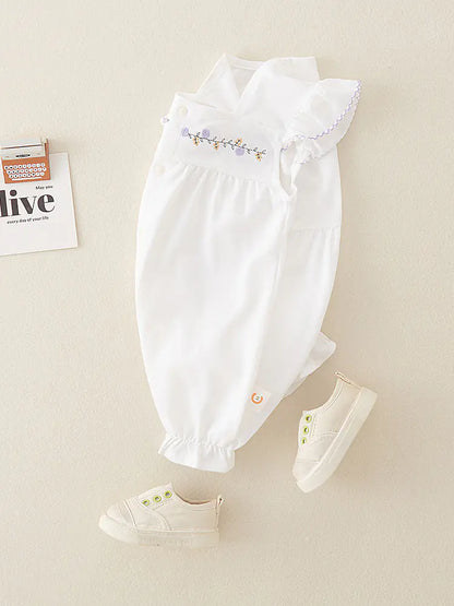 Summer Cotton Baby Romper for Girls - Short Sleeve