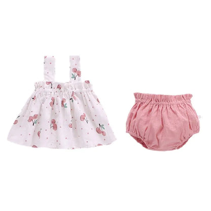 2023 Baby Summer Dress Set for Girls 0-2 Years