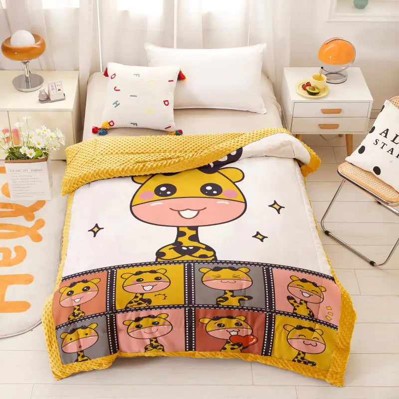 Cartoon Children's Doudou Blanket for Infants and Toddlers