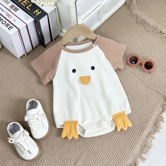 Cute Baby Short-sleeved Cartoon Romper for Summer