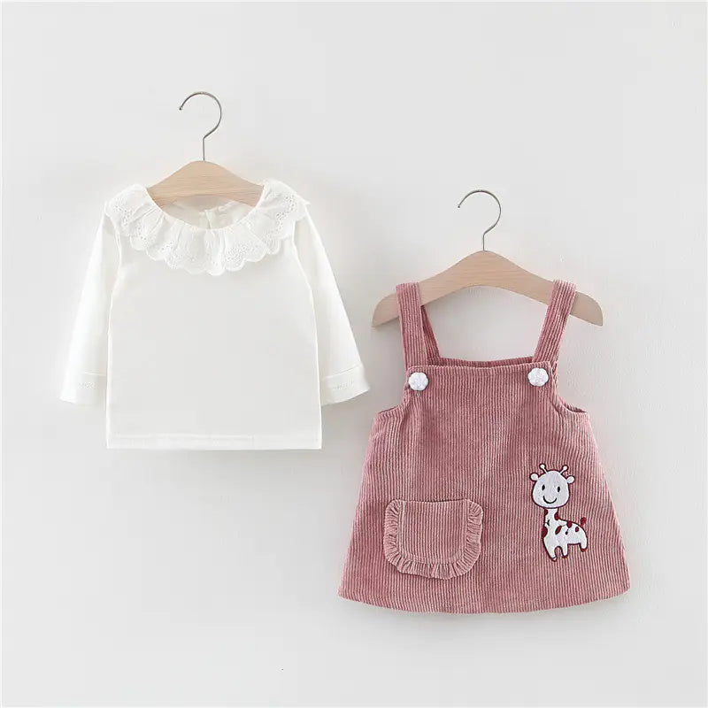 Girls' Two-Piece T-Shirt and Pinafore Set (Ages 1-4)